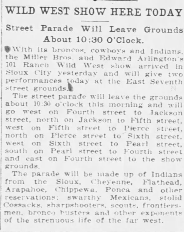 Wild West Show - 1911